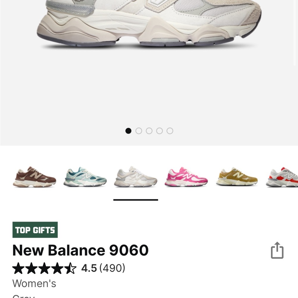New Balance Cream and White Athletic Shoes - Picture 7 of 7